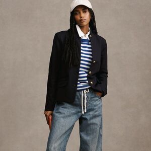 Anthropologie‎ Maeve Ponte Peacoat Navy Blazer Jacket Size 10 NEW WITH TAG